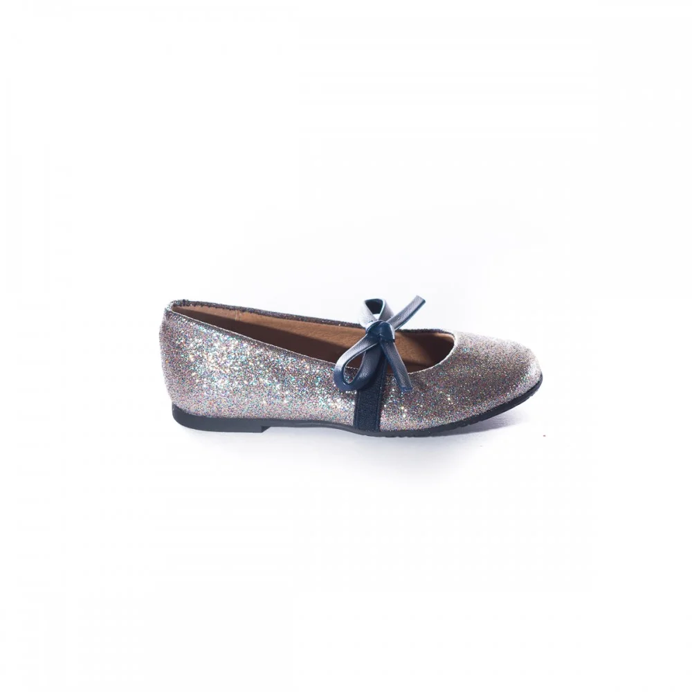 Φωτογραφία προϊόντος: Alegria Shoes Ιριδίζον μπαρέτα με φιόγκο 72539 ασημί