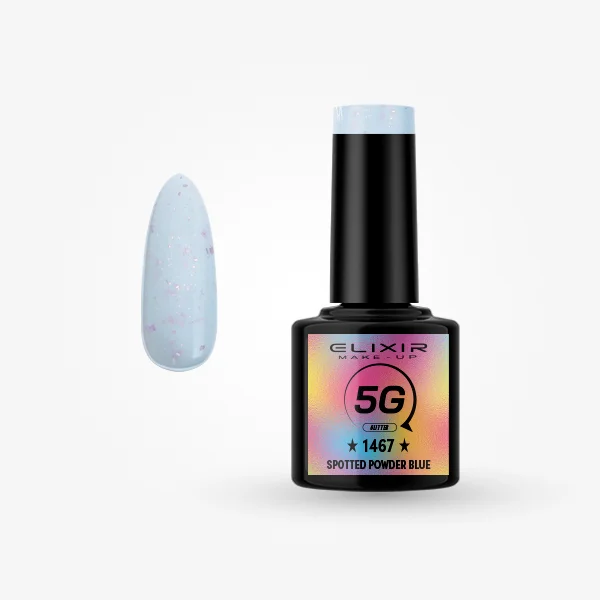 Φωτογραφία προϊόντος: Elixir Makeup Elixir Make-Up Semigel Nail Polish (Spotted powder blue)#1467 8ml