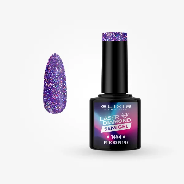 Φωτογραφία προϊόντος: Elixir Makeup Elixir Make-Up Semigel Nail Polish (Princess purple)#1454 8ml