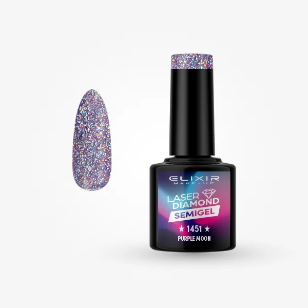 Φωτογραφία προϊόντος: Elixir Makeup Elixir Make-Up Semigel Nail Polish (Purple moon)#1451 8ml