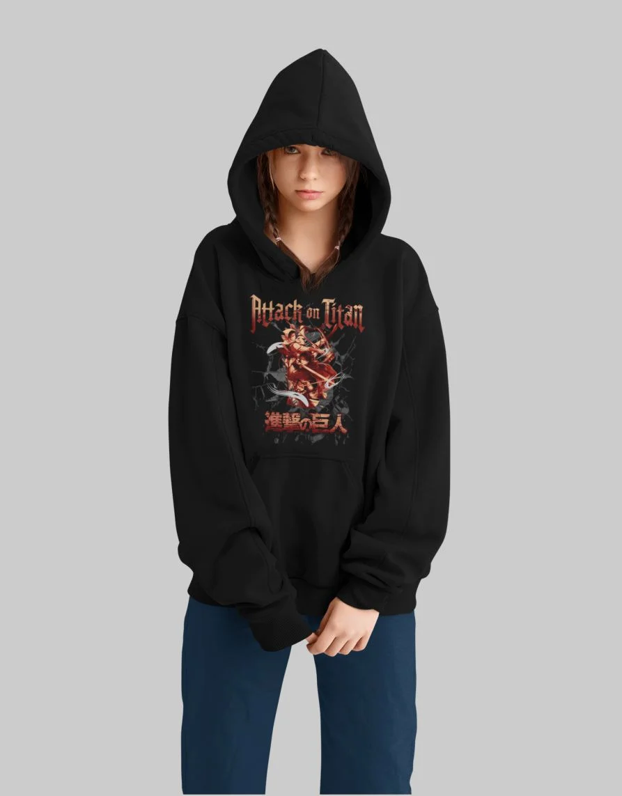 Φωτογραφία προϊόντος: ΤΚΤ Attack On Titan w Φούτερ Με Κουκούλα