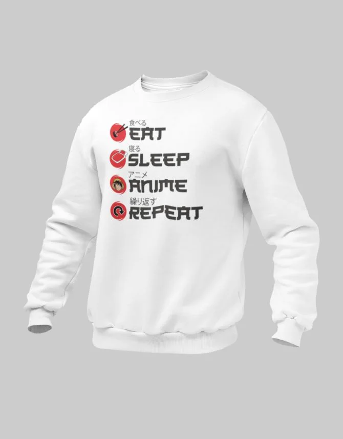 Φωτογραφία προϊόντος: ΤΚΤ Eat Sleep Anime Repeat Παιδικό Φουτερ
