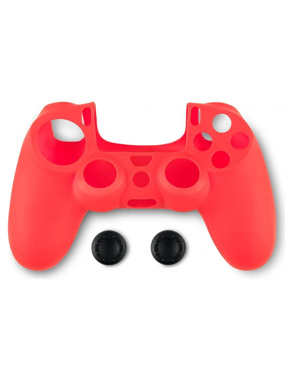 Φωτογραφία προϊόντος: Spartan Gear - Controller Silicon Skin Cover and Thumb Grips (comp playstation 4) (colour: Red)