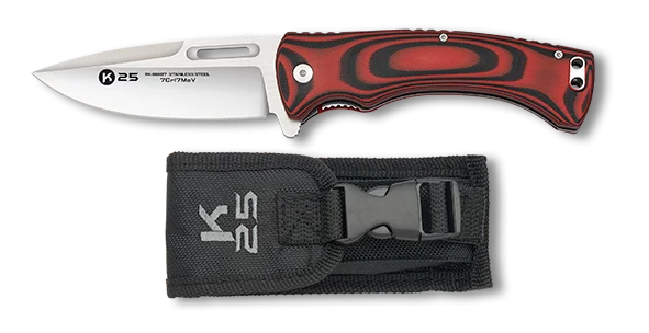 Φωτογραφία προϊόντος: ΣΟΥΓΙΑΣ K25, CNC/G10 penknife. Black-red. Bl 9.80cm, 18867