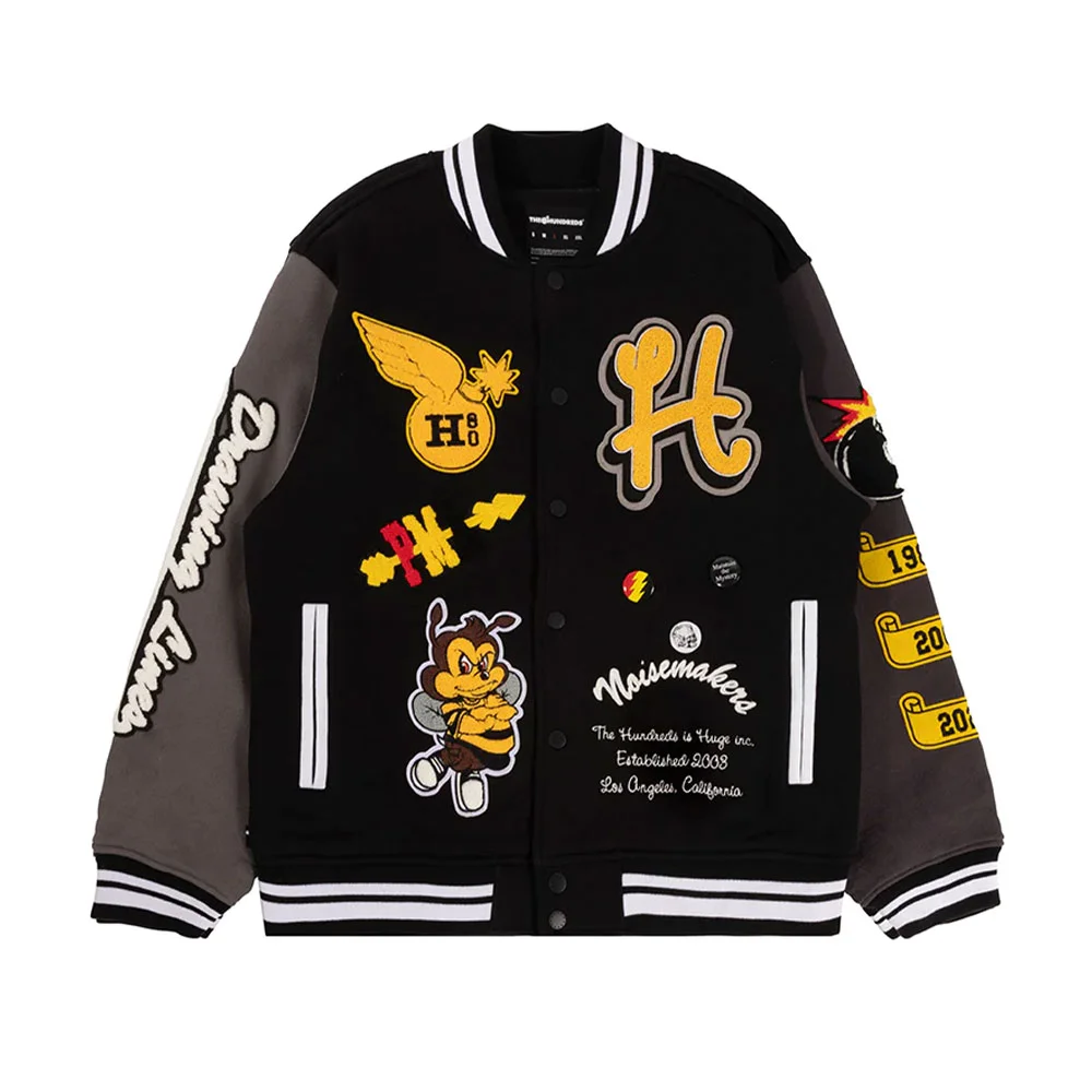Φωτογραφία προϊόντος: Μπουφάν The Hundreds Replay Letterman Black