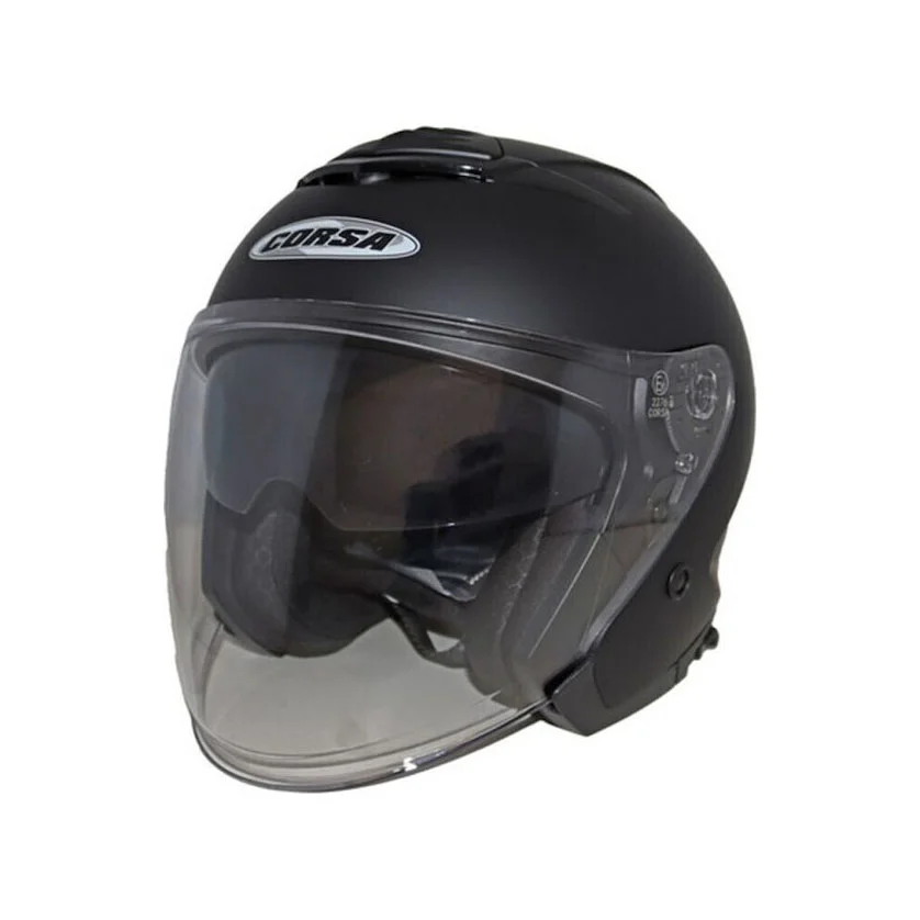 Φωτογραφία προϊόντος: Κράνος Jet Corsa CX209 Black Matt ECE 22.06 Με Εσωτερική Φιμέ Ζελατίνα CORSA 913CX20902