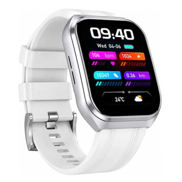 Φωτογραφία προϊόντος: OEM Smartwatch Hoco Y44 με Παλμογράφο, Παρακολούθηση Ύπνου και Ειδοποιήσεις Κλήσεων Λευκό
