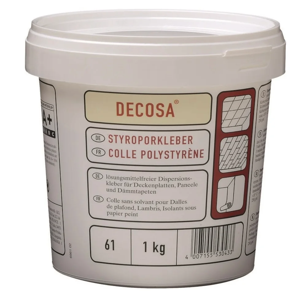 Φωτογραφία προϊόντος: GTMED Κόλλα Decosa 1KG για την επικόλληση πλακών οροφής