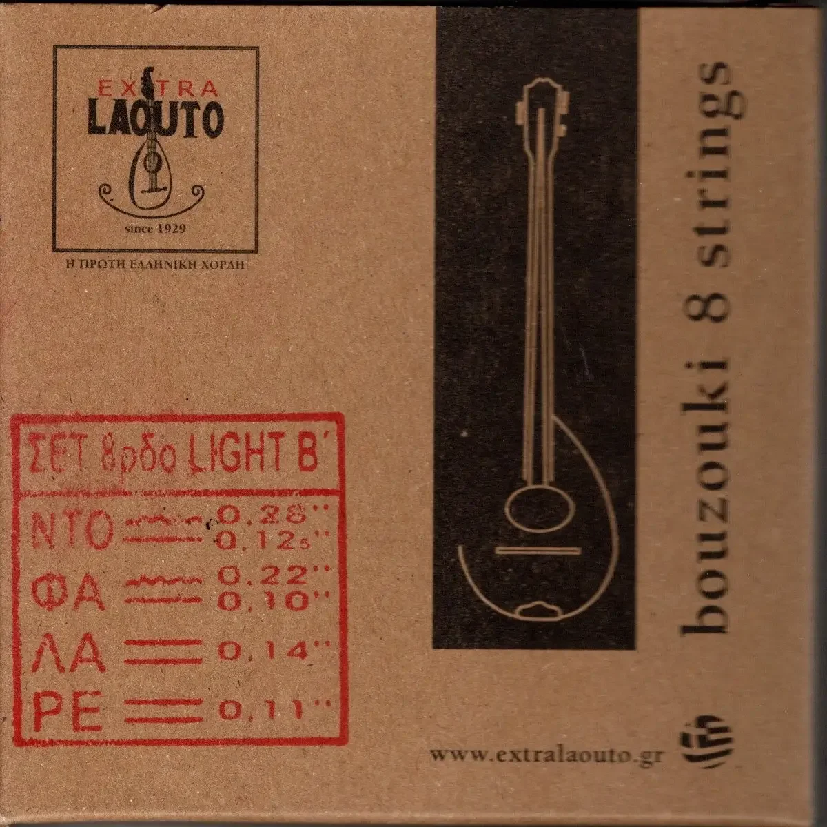 Φωτογραφία προϊόντος: Extra Laouto Light B Xορδές 8χορδου Μπουζουκιού 011