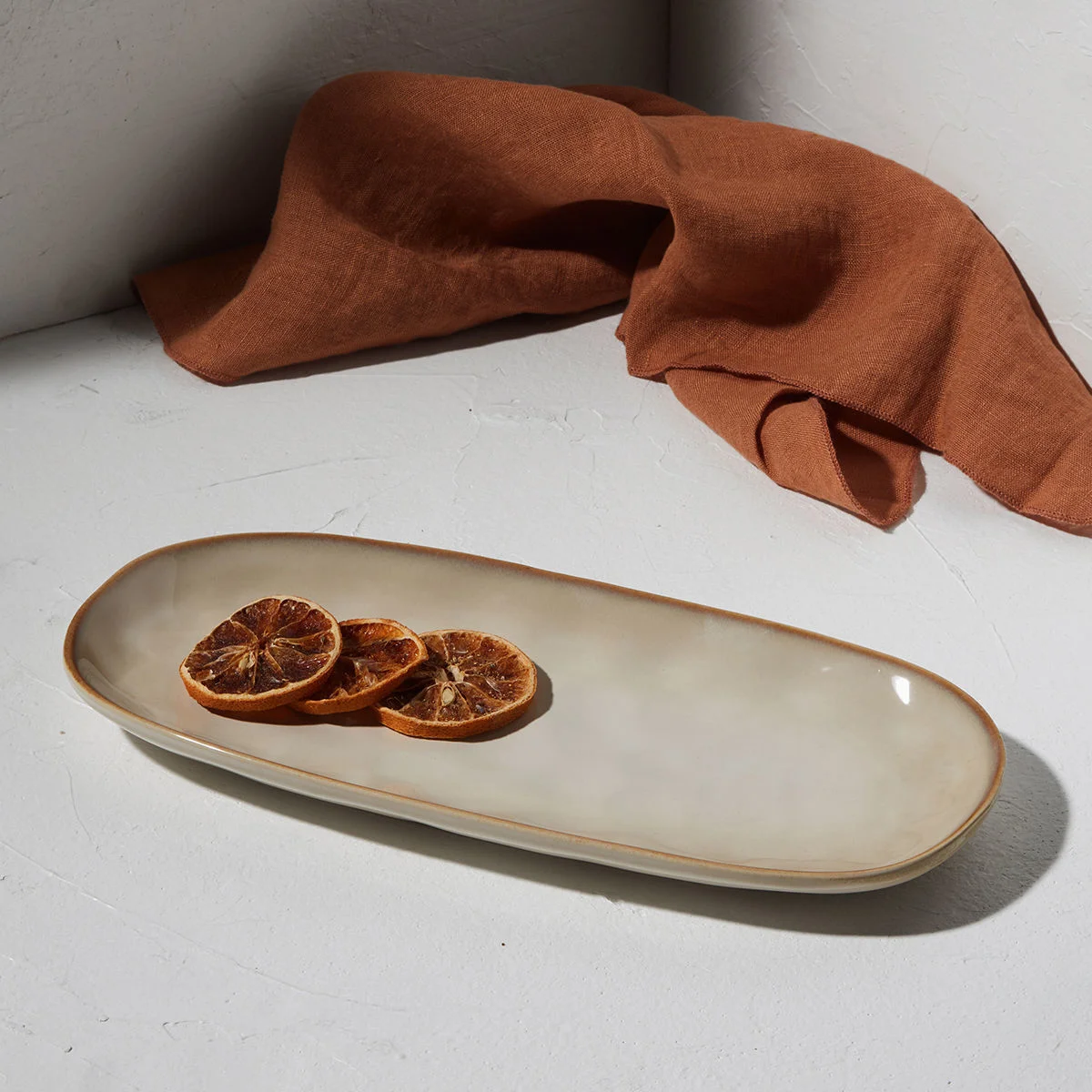 Φωτογραφία προϊόντος: ESTIA ΠΙΑΤΕΛΑ ΟΒΑΛ VIGNETTE STONEWARE 31cm IVORY
