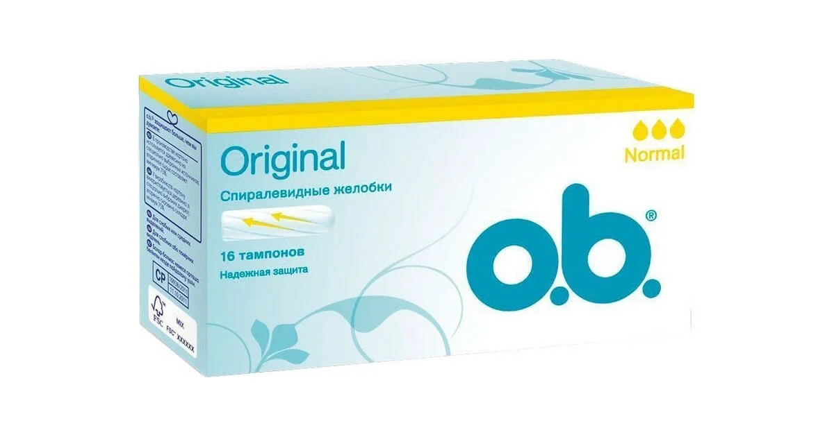 Φωτογραφία προϊόντος: O.B. Original Curved Grooves Normal Tampons 16τμχ