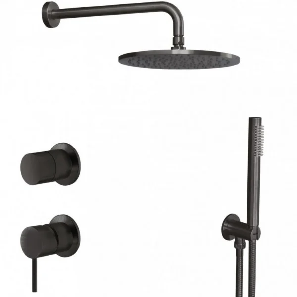 Φωτογραφία προϊόντος: LA TORRE ELLE 316 35314+N50025+N10131-411 BLACK BRUSHED ΣΕΤ ΕΝΤΟΙΧΙΣΜΟΥ 2 ΕΞΟΔΩΝ