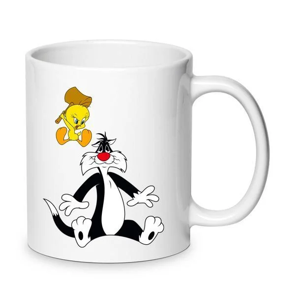 Φωτογραφία προϊόντος: Tweety and Sylvester mug Τουίτι και Σιλβέστρος κούπα no1 κεραμική 330ml