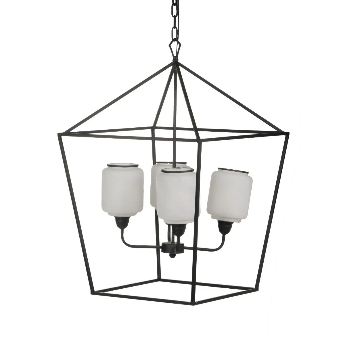 Φωτογραφία προϊόντος: Artekko Chandelier Φωτιστικό Οροφής Πολυέλαιος Μέταλλο Μαύρο (55x55x85)cm - Μέταλλο - 55Μx55Π