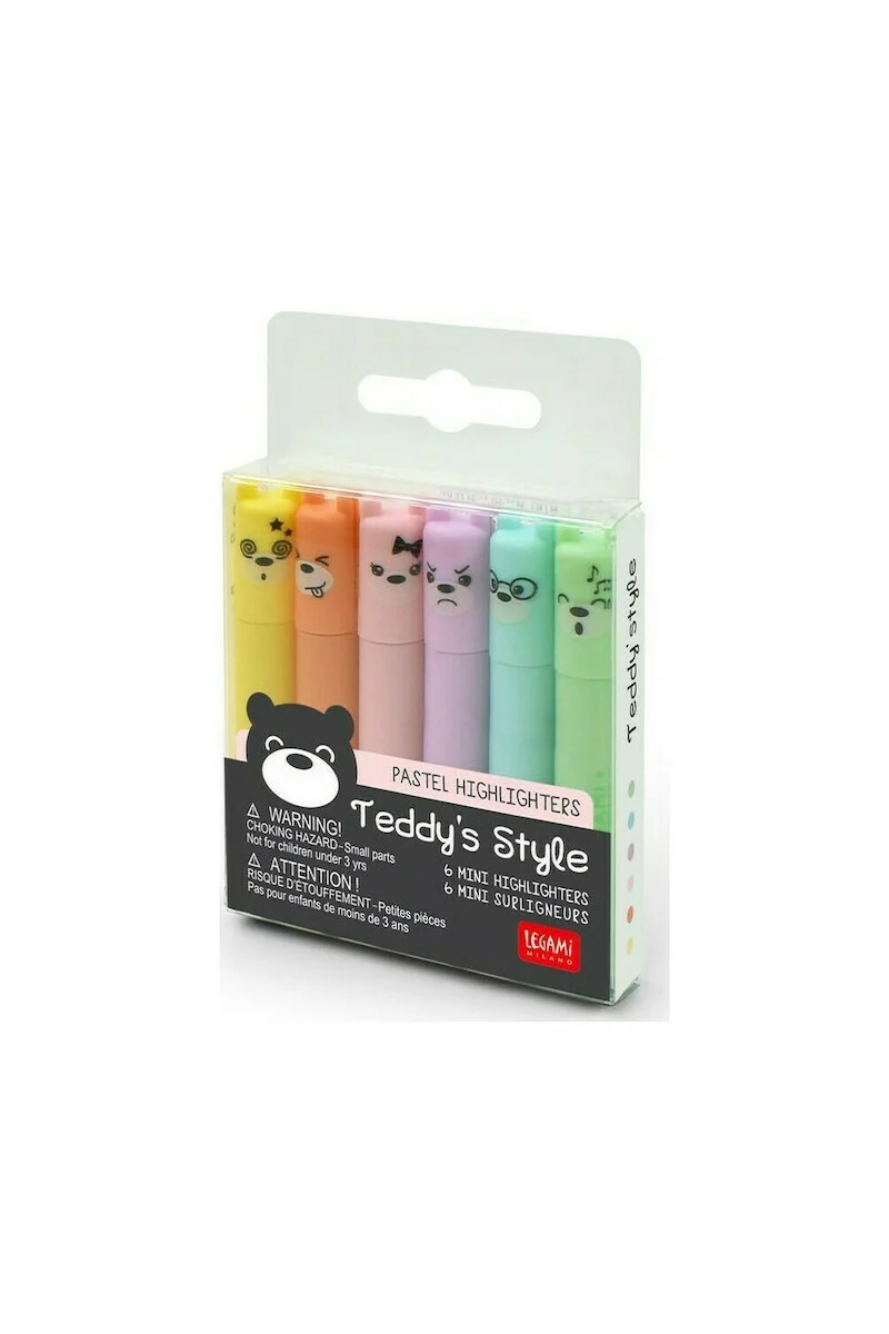 Φωτογραφία προϊόντος: LEGAMI MILANO TEDDY S MOOD MINI ΜΑΡΚΑΔΟΡΟΙ ΥΠΟΓΡΑΜΜΙΣΗΣ 5MM ΠΟΛΥΧΡΩΜΟΙ 6ΤΜΧ