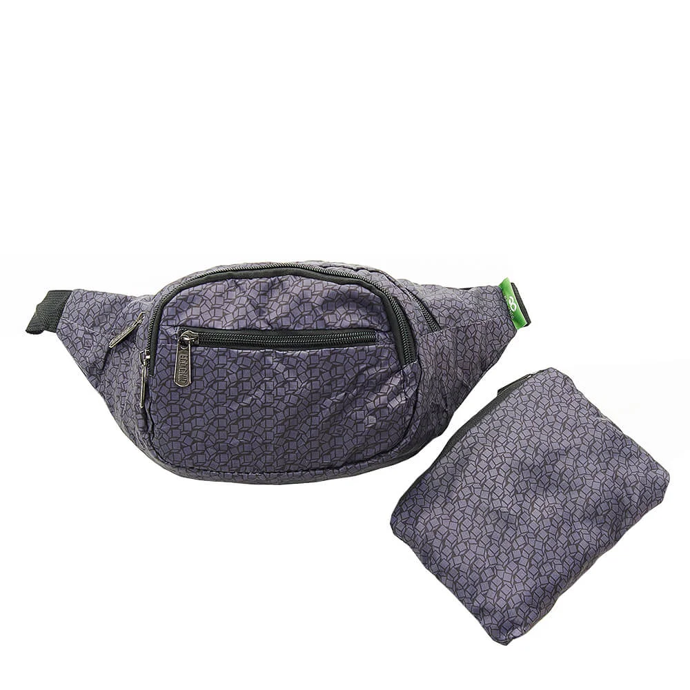 Φωτογραφία προϊόντος: Eco Chic Black Disrupted Cubes Bum Bag
