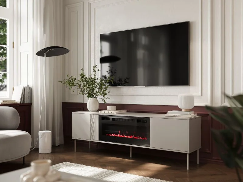 Φωτογραφία προϊόντος: DIOMMI TRESSE TV Stand 180 EF beige ( possibility of installing a fireplace, ordered separately CAMA-KOMINEK-ELEKTRYCZNY-... )