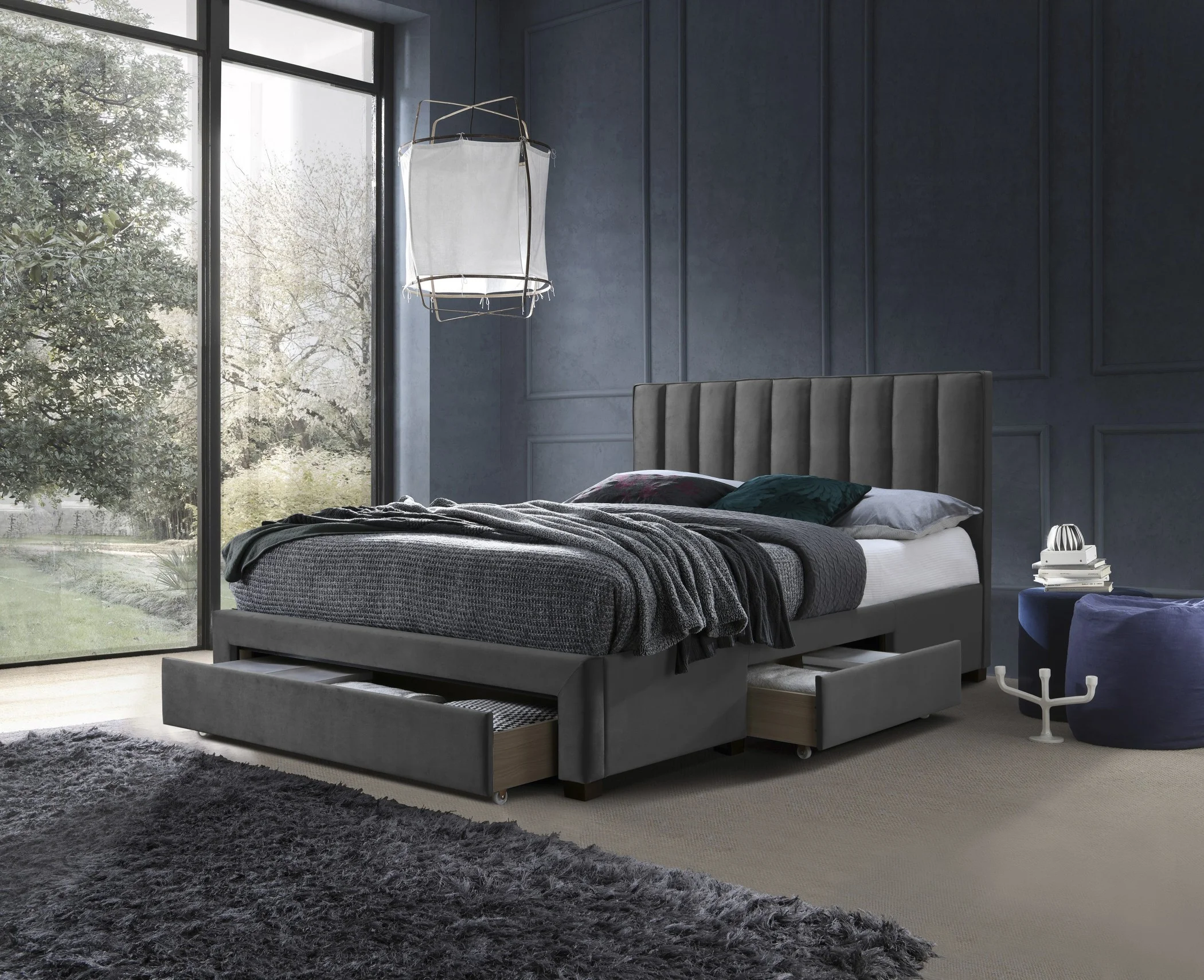 Φωτογραφία προϊόντος: DIOMMI GRACE bed with drawers, color: grey