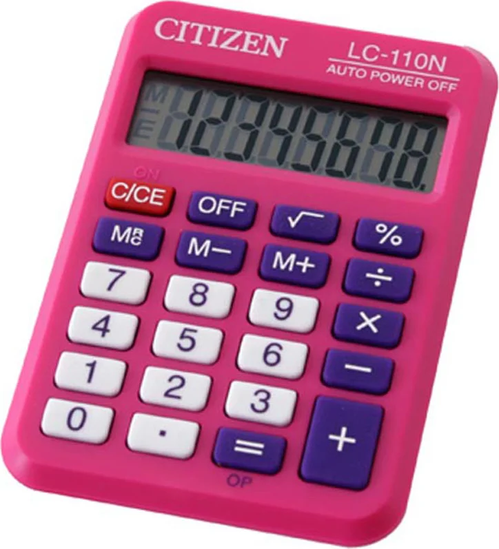 Φωτογραφία προϊόντος: Citizen Αριθμομηχανή Citixen LC-110NPK (Pink) (8 Ψηφίων)