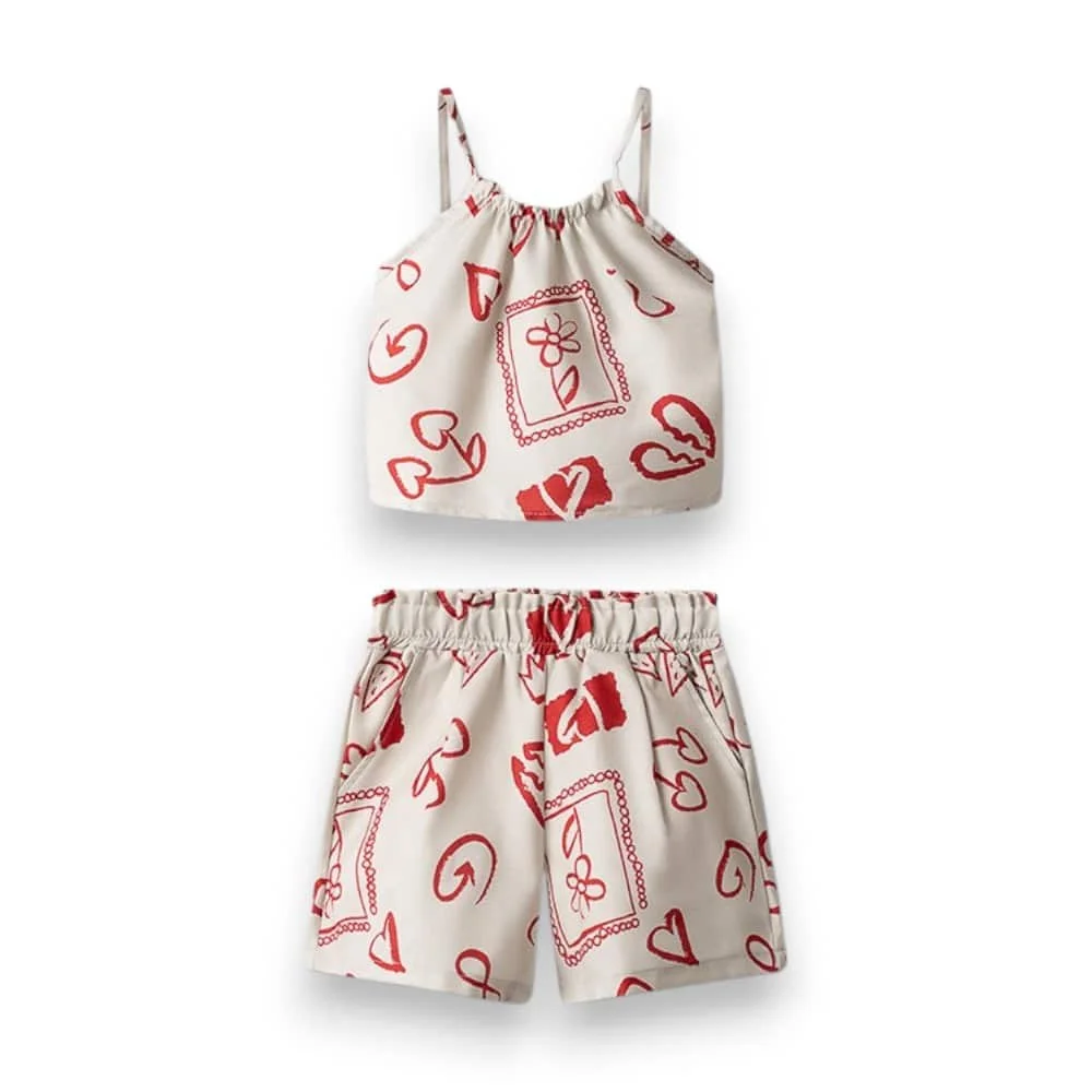 Φωτογραφία προϊόντος: NEK KIDS WEAR 25126 ΠΑΙΔΙΚΟ ΣΕΤ ΓΙΑ ΚΟΡΙΤΣΙ ΚΑΡΔΙΕΣ ΛΕΥΚΟ ΜΕ ΚΟΚΚΙΝΟ 2ΤΜ ΑΠΟ 6-16 ΕΤΩΝ