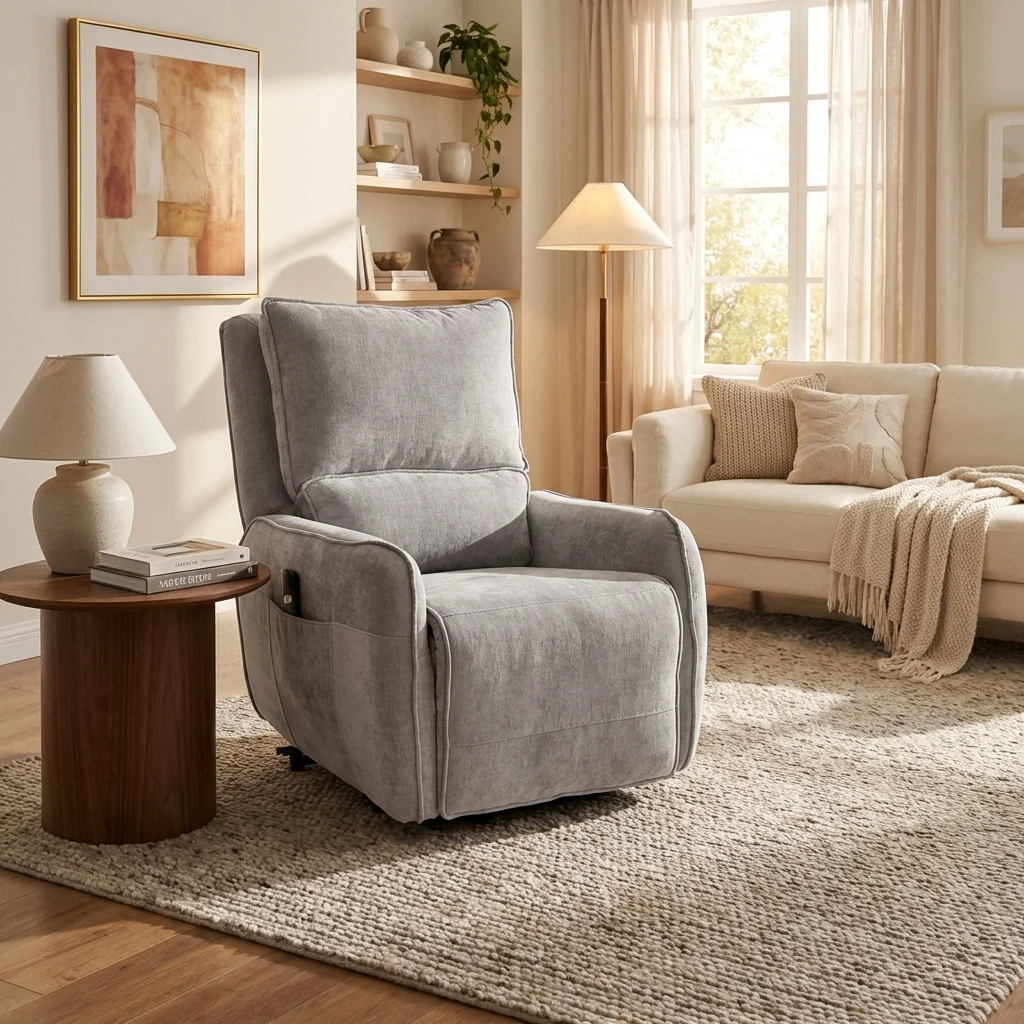 Φωτογραφία προϊόντος: INSIDE Zen πολυθρόνα Relax Lift 81,5x96x105εκ. με ηλεκτρική ανάκλιση Γκρι ύφασμα
