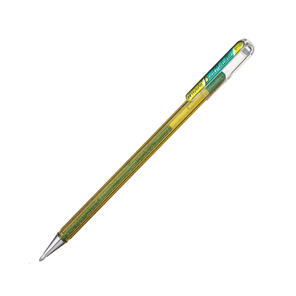 Φωτογραφία προϊόντος: Στυλό pentel dual metallic κίτρινο και metallic πράσινο