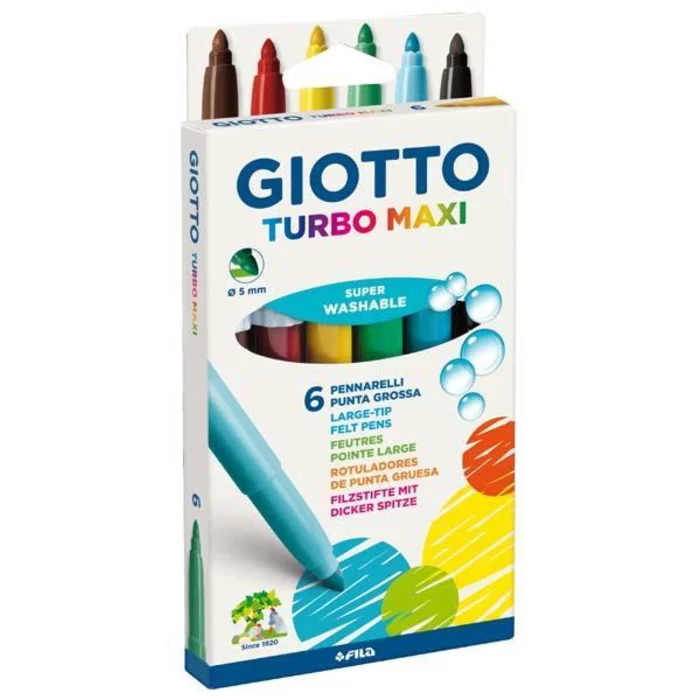 Φωτογραφία προϊόντος: Giotto-Filla Μαρκαδόροι giotto χοντροί superwashable 6 χρώματα
