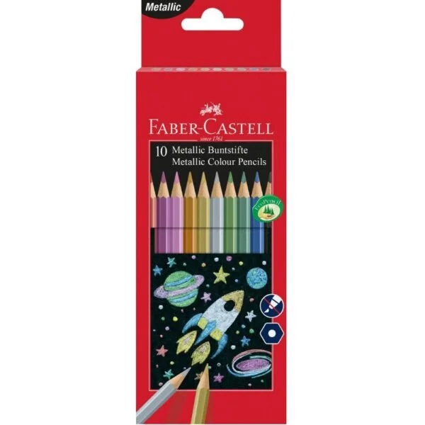 Φωτογραφία προϊόντος: Ξυλομπογιές Faber Castell Metallic 10 χρωματα