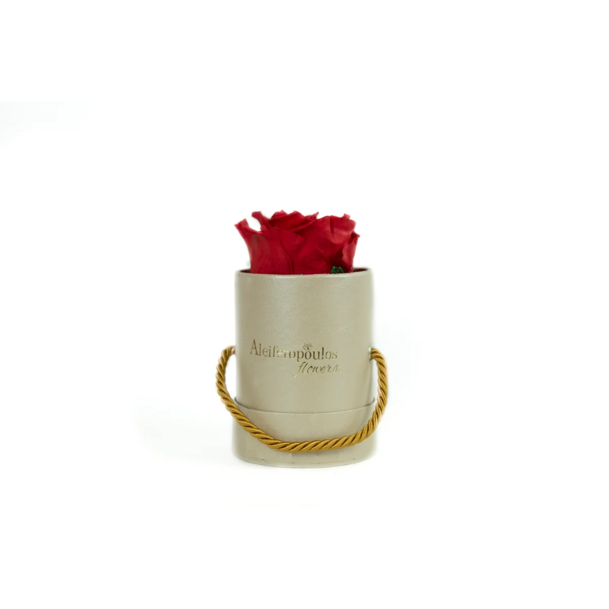 Φωτογραφία προϊόντος: Aleiferopoulos Flowers Dejuiced Forever Red Rose In Luxury Ecru Forever Rose Box (RB146)