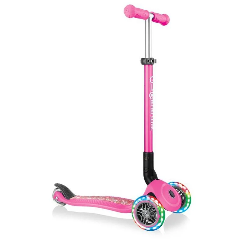 Φωτογραφία προϊόντος: Globber Scooter Primo Foldable Fantasy Lights Flowers Neon Pink (434-110)