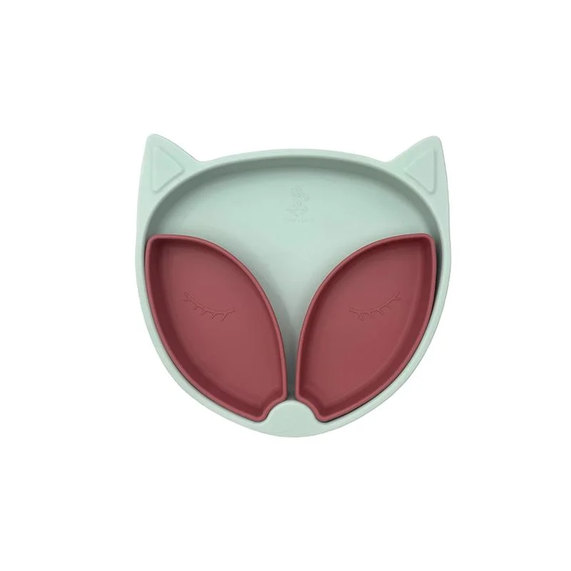 Φωτογραφία προϊόντος: Flynn The Fox Pink Me Up- Πιάτο σιλικόνης με βεντούζα και αποσπώμενα χωρίσματα