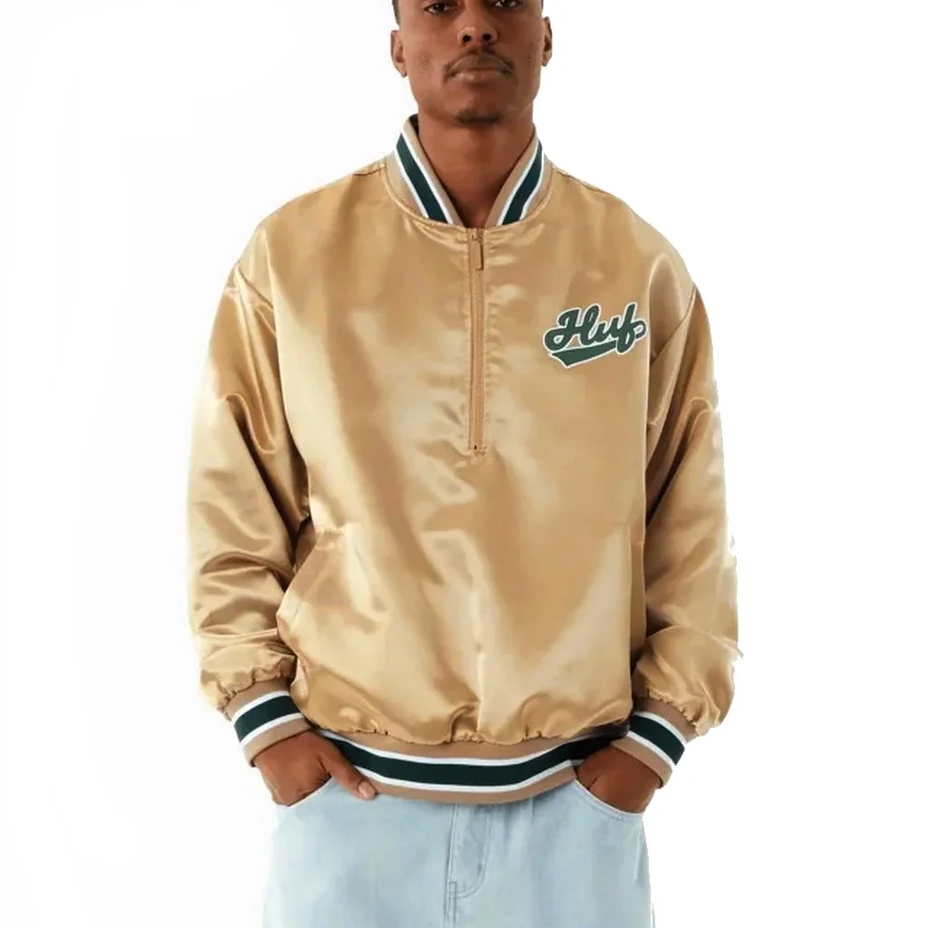 Φωτογραφία προϊόντος: Huf Pop Fly Satin Baseball Jacket (tan)