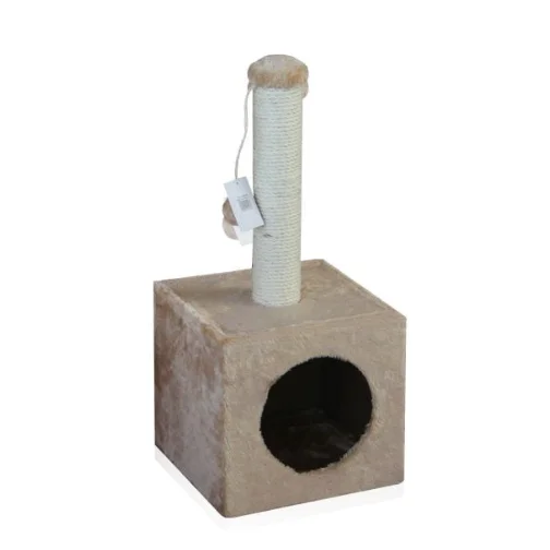 Φωτογραφία προϊόντος: Ονυχοδρόμιο Pet Interest Cube Cat Tree – Μπεζ – 31 x 31.7 x 67 cm