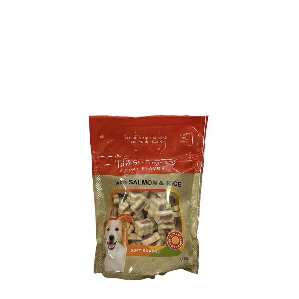 Φωτογραφία προϊόντος: Pet Interest Tail Swingers Soft Dual Flavor Λιχουδιά με Σολομό και Ρύζι 125gr