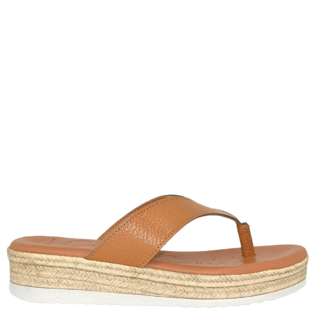 Φωτογραφία προϊόντος: Oh my Sandals Δερμάτινες Γυναικείες Παντόφλες σε Κάμελ Χρώμα 5019