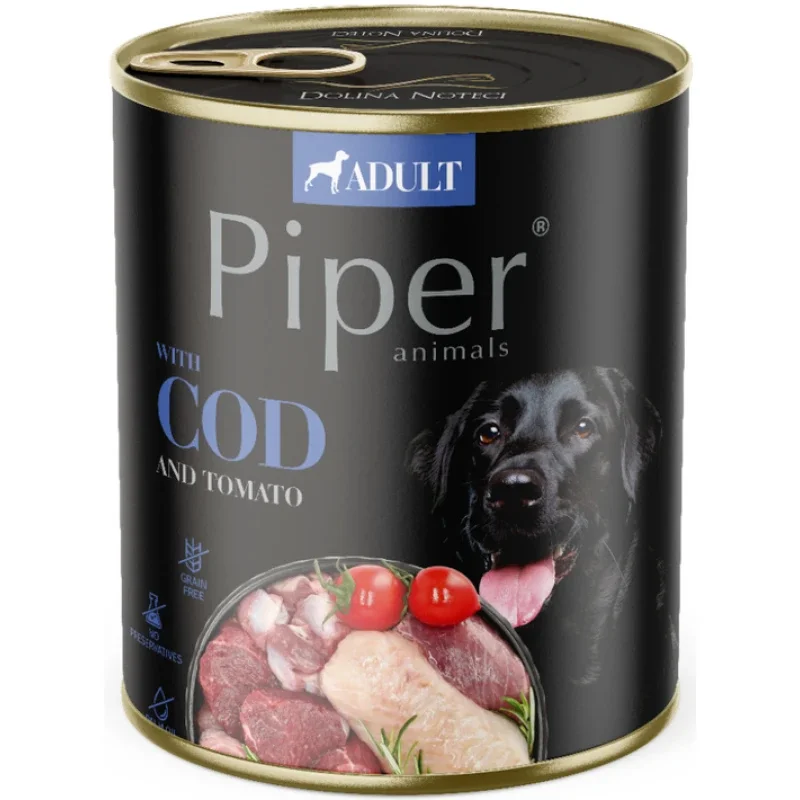 Φωτογραφία προϊόντος: Piper with Cod 800gr – Υγρή Τροφή Σκύλου με Μπακαλιάρο 800gr