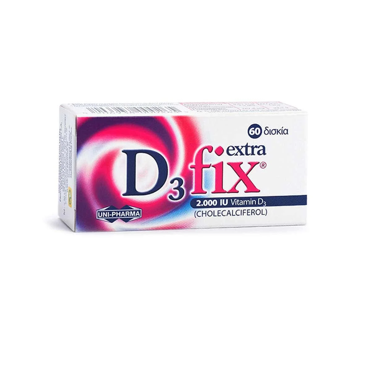 Φωτογραφία προϊόντος: Medipharmacy Uni-Pharma D3 Fix 2000 iu 60 ταμπλέτες