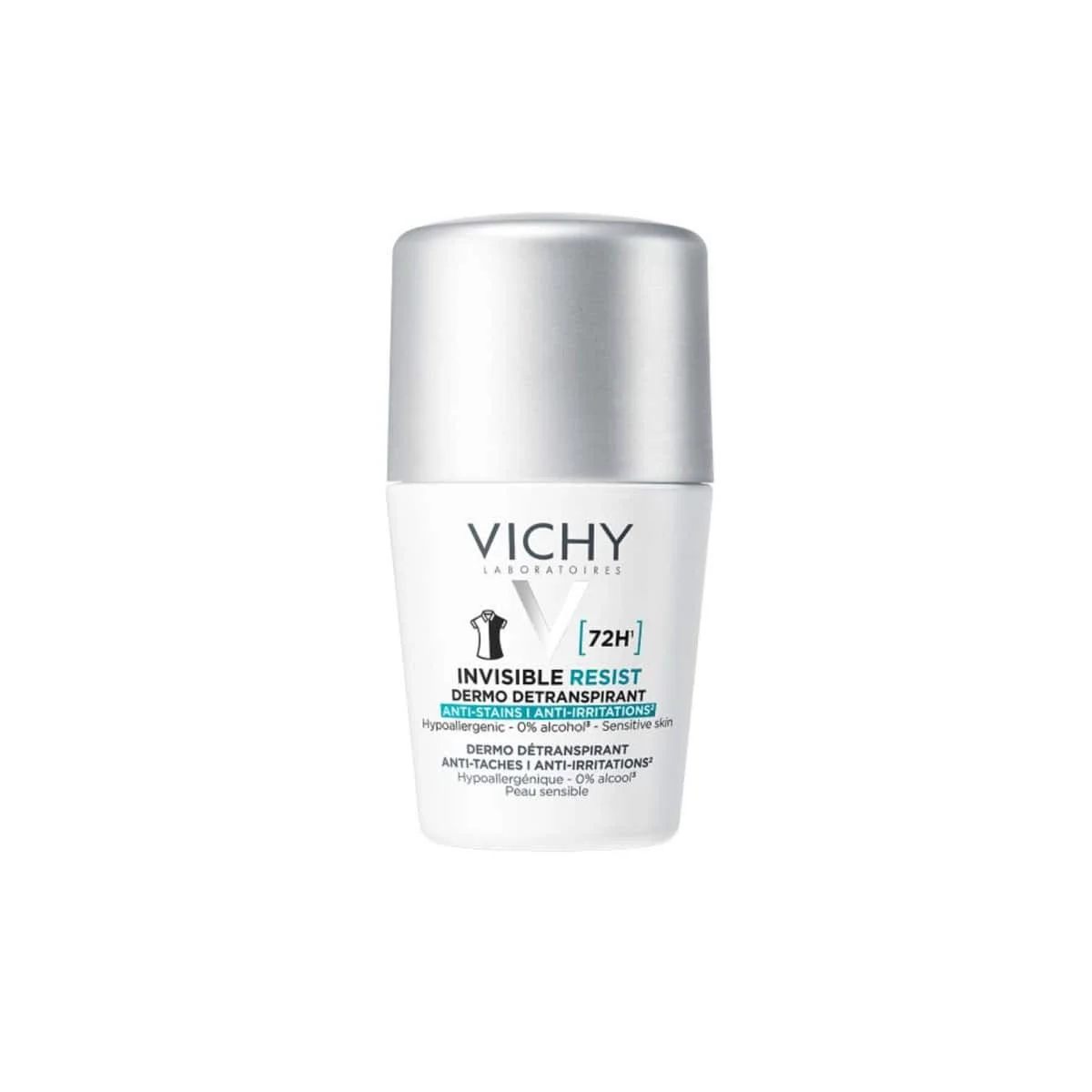 Φωτογραφία προϊόντος: Medipharmacy Vichy Deodorant Invisible Resist 72H Αποσμητικό Roll-On Κατά των Σημαδιών & της Έντονης Εφίδρωσης 50ml
