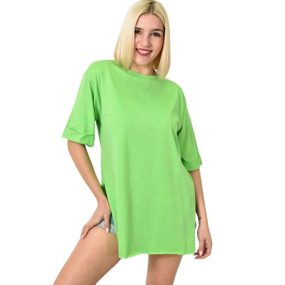 Φωτογραφία προϊόντος: Potre Τ-shirt μονόχρωμο oversized / Λαχανί