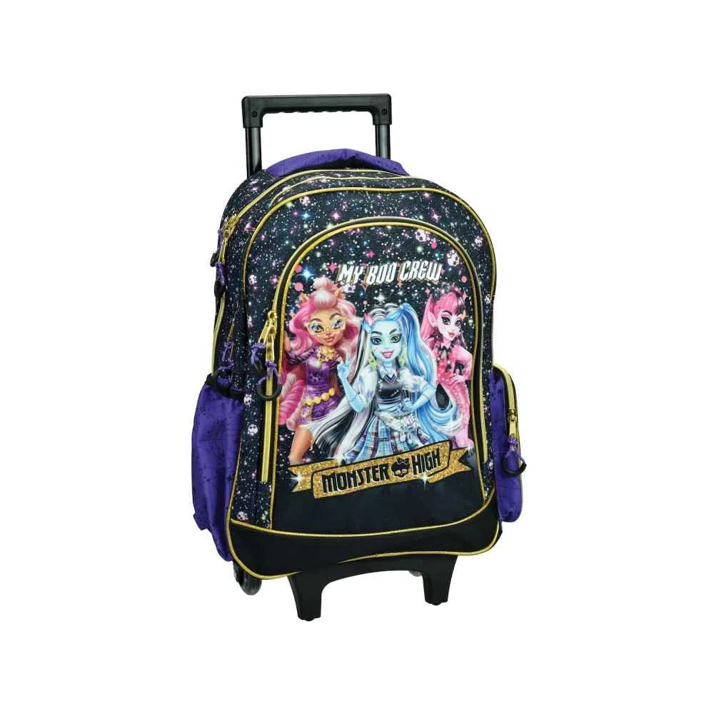 Φωτογραφία προϊόντος: Gim Monster High Boo Σχολική Τσάντα Τρόλεϊ Δημοτικού Μαύρη 2021 350-01074