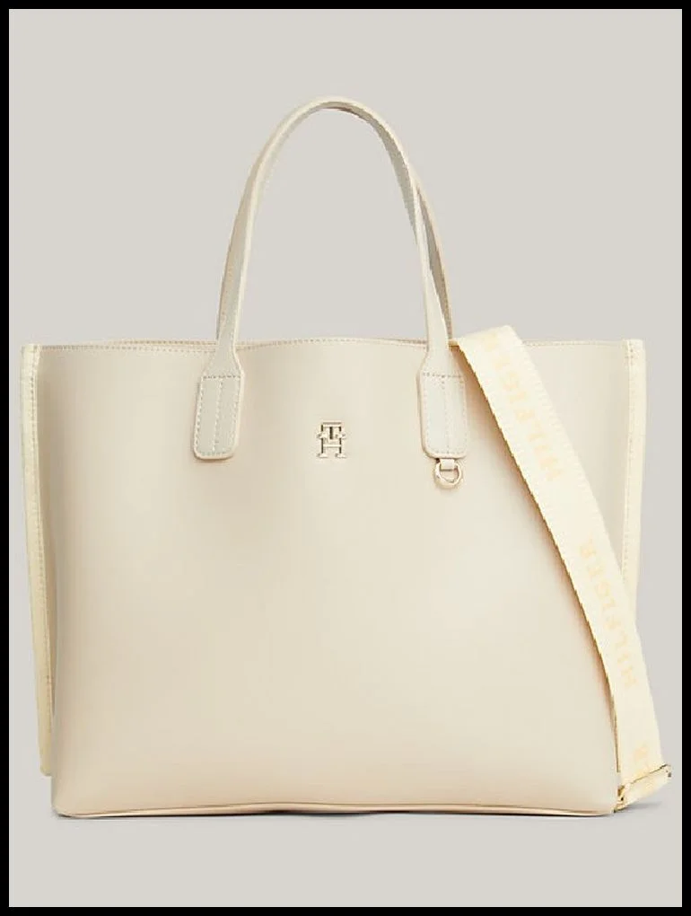 Φωτογραφία προϊόντος: TOMMY HILFIGER ΓΥΝΑΙΚΕΙΑ ΤΣΑΝΤΑ SATCHEL AW0AW15692 SS24, ΜΠΕΖ, Γυναίκα