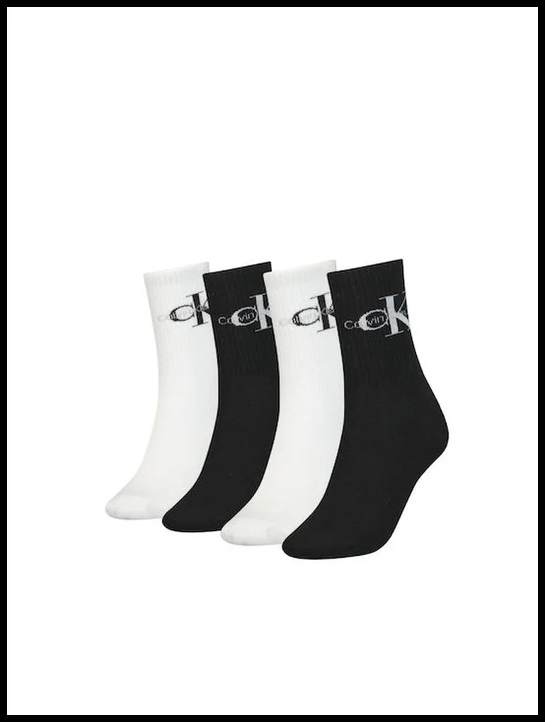 Φωτογραφία προϊόντος: CALVIN KLEIN ΓΥΝΑΙΚΕΙΕΣ CKJ SOCK 4P GIFTBOX 701224131, ΜΑΥΡΟ/ΛΕΥΚΟ, Γυναίκα