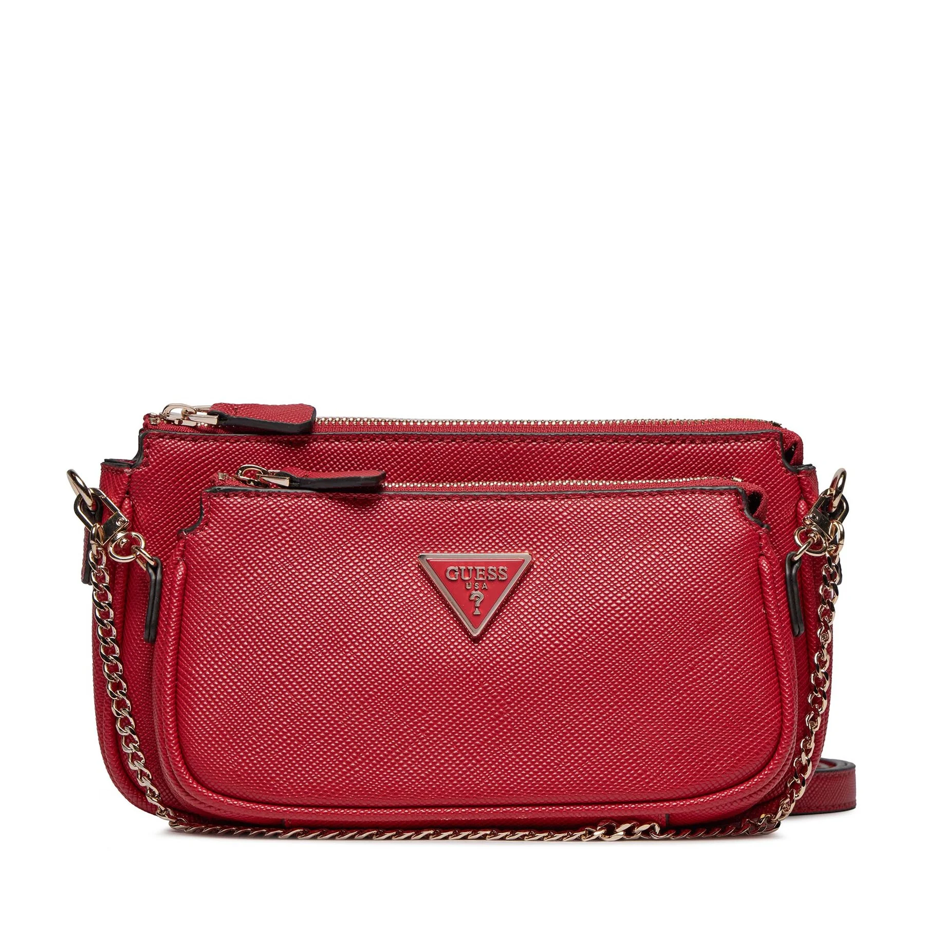 Φωτογραφία προϊόντος: GUESS ΓΥΝΑΙΚΕΙΑ NOELLE DBL POUCH CROSSBODY ZG78797100, ΚΟΚΚΙΝΟ, Γυναίκα