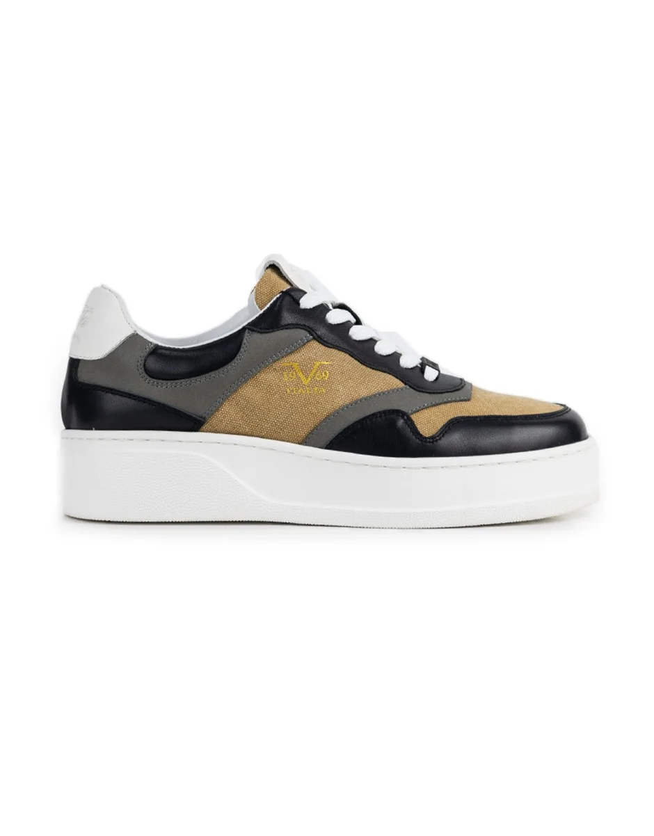 Φωτογραφία προϊόντος: VERSACE 19.69 ΑΝΔΡΙΚΟ SNEAKER ΥΟ W82052 SS24, ΜΑΥΡΟ-ΤΑΜΠΑ, Άνδρας