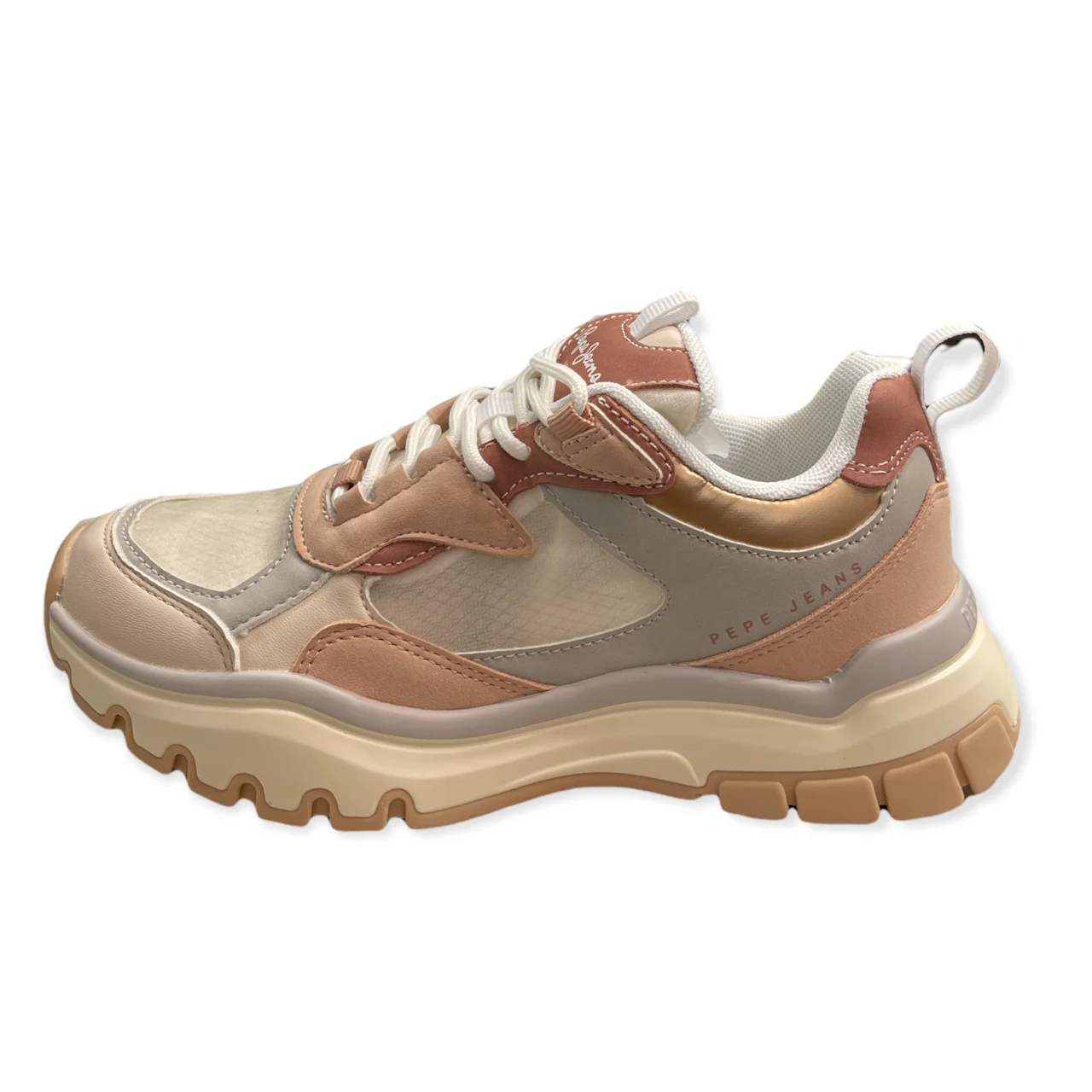 Φωτογραφία προϊόντος: PEPE JEANS ΓΥΝΑΙΚΕΙΟ SNEAKER ECO-LEATHER ΚΑΙ ΥΦΑΣΜΑ PLS31345, NUDE, Γυναίκα