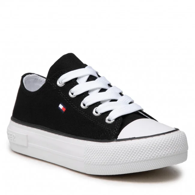Φωτογραφία προϊόντος: TOMMY HILFIGER ΓΥΝΑΙΚΕΙΟ SNEAKER LOW CUT LACE-UP, ΥΦΑΣΜΑ ΠΛΑΣΤΙΚΗ ΥΛΗ T3A4-32118-0890 , ΜΑΥΡΟ, Γυναίκα