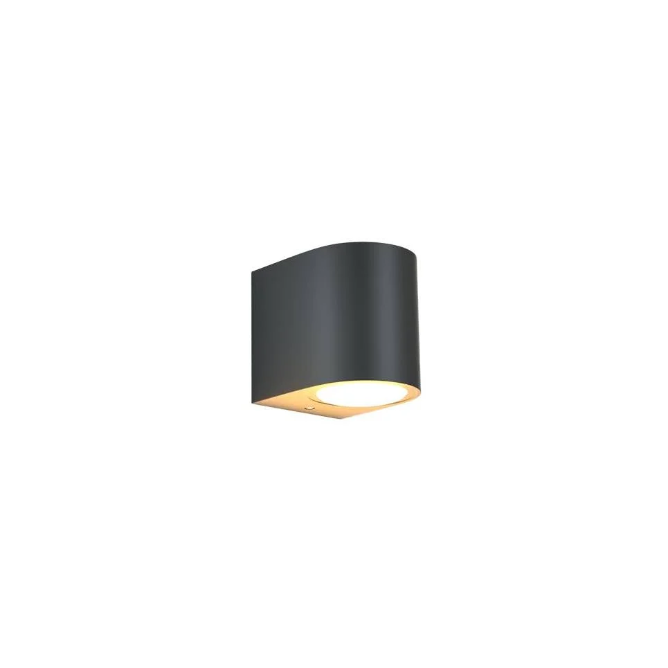Φωτογραφία προϊόντος: it-Lighting Powell 1xGU10 Outdoor Up or Down Wall Lamp Anthracite D:9cmx8cm (80200244)
