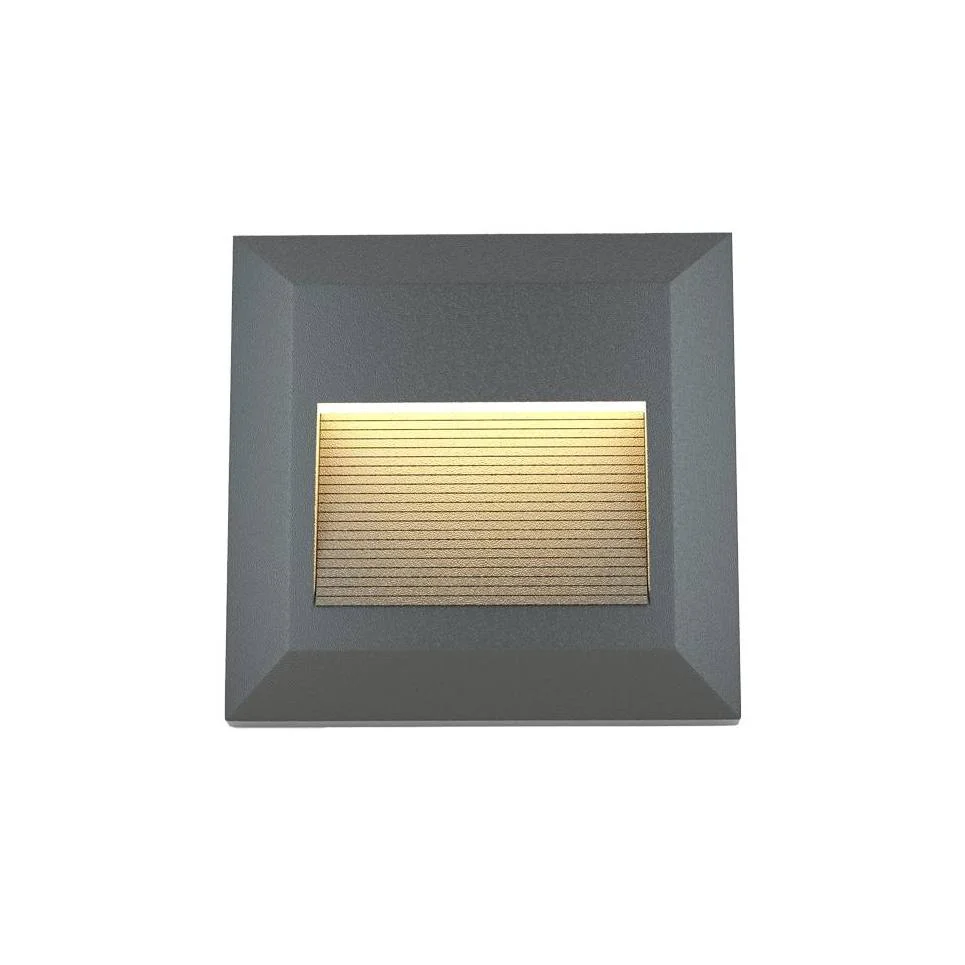 Φωτογραφία προϊόντος: it-Lighting Salmon LED 2W 3CCT Outdoor Wall Lamp Anthracite CCT D:12.4cmx12.4cm (80201840)