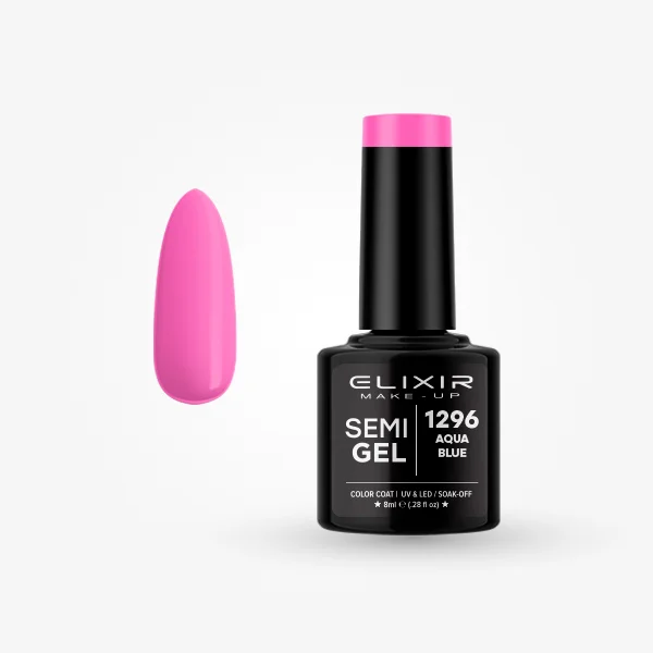 Φωτογραφία προϊόντος: Elixir Makeup Elixir Make-Up Semigel Nail Polish (Aqua Blue) #1296 8ml