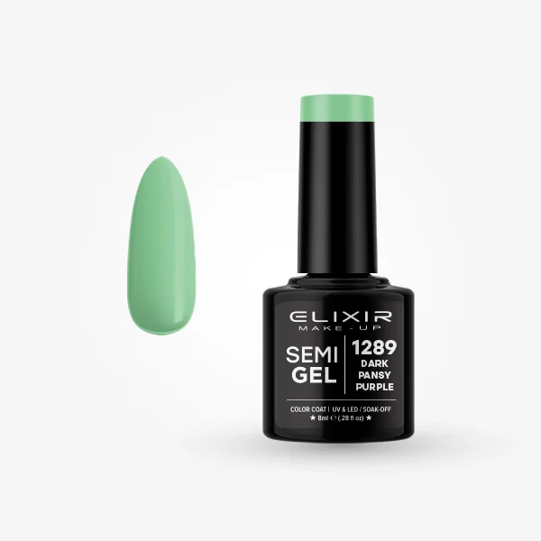 Φωτογραφία προϊόντος: Elixir Makeup Elixir Make-Up Semigel Nail Polish (Dark pansy purple) #1289 8ml
